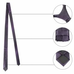 Allegra K Accessories Fashion Polka Dots Formal Casual Narrow Slim Ties Self Tie Business Necktie For Men
