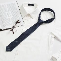 Allegra K 6cm Polka Dots Formal Casual Slim Skinny Ties Self Tie Business Necktie For Men Accessories