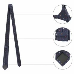 Allegra K 6cm Polka Dots Formal Casual Slim Skinny Ties Self Tie Business Necktie For Men Accessories