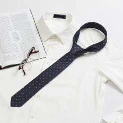 Allegra K 6cm Polka Dots Formal Casual Slim Skinny Ties Self Tie Business Necktie For Men Accessories
