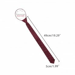 Allegra K Pre Tied Polka Dots Formal Casual Narrow Slim Ties Adjustable Zipper Neck Tie For Men Accessories