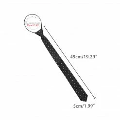 Allegra K Pre Tied Polka Dots Formal Casual Narrow Slim Ties Adjustable Zipper Neck Tie For Men Accessories