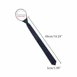 Allegra K Pre Tied Polka Dots Formal Casual Narrow Slim Ties Adjustable Zipper Neck Tie For Men Accessories
