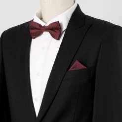 Allegra K Men's Pocket Square Necktie Bowtie Classic Polka Dots Tie Set Accessories