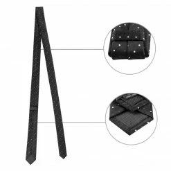 Allegra K Men's Pocket Square Necktie Bowtie Classic Polka Dots Tie Set Accessories