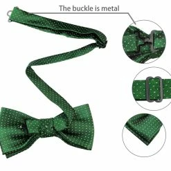Allegra K Men's Pocket Square Necktie Bowtie Classic Polka Dots Tie Set Accessories