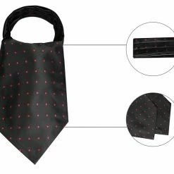 Allegra K Accessories Men's Cravat Ties Self Tied Wedding Polka Dots Ascot Tie