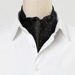 Allegra K Accessories Men's Cravat Ties Self Tied Wedding Polka Dots Ascot Tie
