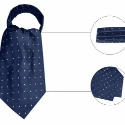 Allegra K Accessories Men's Cravat Ties Self Tied Wedding Polka Dots Ascot Tie