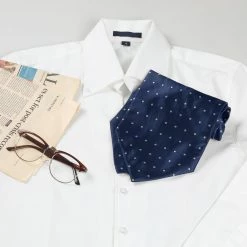 Allegra K Accessories Men's Cravat Ties Self Tied Wedding Polka Dots Ascot Tie