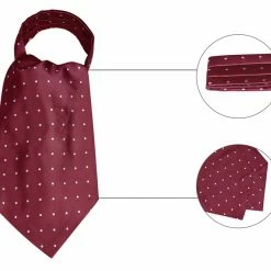 Allegra K Accessories Men's Cravat Ties Self Tied Wedding Polka Dots Ascot Tie