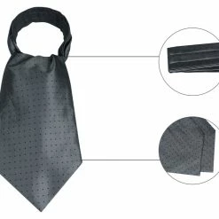 Allegra K Men's Polka Dots Self-Tied Neck Cravat Tie Ascot Tie Formal Party Cravats Accessories