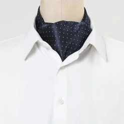 Allegra K Men's Polka Dots Self-Tied Neck Cravat Tie Ascot Tie Formal Party Cravats Accessories