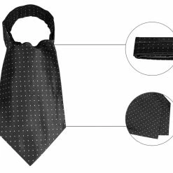 Allegra K Men's Polka Dots Self-Tied Neck Cravat Tie Ascot Tie Formal Party Cravats Accessories