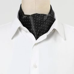 Allegra K Men's Polka Dots Self-Tied Neck Cravat Tie Ascot Tie Formal Party Cravats Accessories