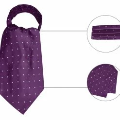 Allegra K Accessories Men's Cravat Ties Self Tied Wedding Polka Dots Ascot Tie