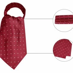 Allegra K Accessories Men's Cravat Ties Self Tied Wedding Polka Dots Ascot Tie
