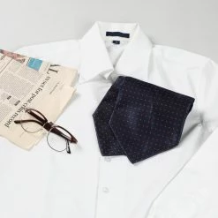 Allegra K Men's Polka Dots Self-Tied Neck Cravat Tie Ascot Tie Formal Party Cravats Accessories