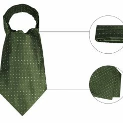 Allegra K Men's Polka Dots Self-Tied Neck Cravat Tie Ascot Tie Formal Party Cravats Accessories