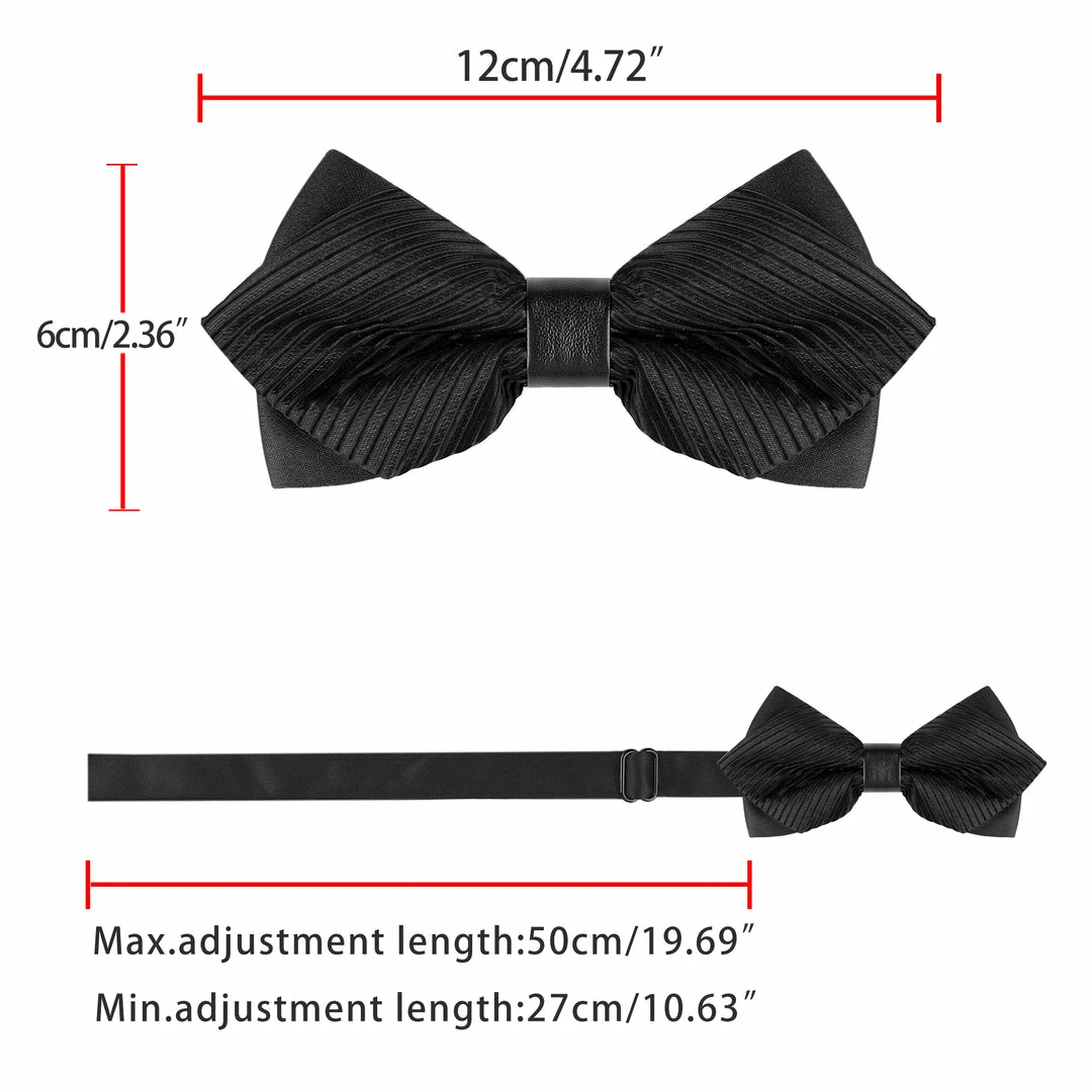 Allegra K Men's Striped Pre-tied Bow Ties Neck Adjustable Bowties Pointed Wedding Bow Tie Accessories 7 Allegra K Men's Striped Pre-tied Bow Ties Neck Adjustable Bowties Pointed Wedding Bow Tie Accessories