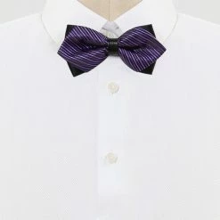 Allegra K Men's Striped Pre-tied Bow Ties Neck Adjustable Bowties Pointed Wedding Bow Tie Accessories 40 Allegra K Men's Striped Pre-tied Bow Ties Neck Adjustable Bowties Pointed Wedding Bow Tie Accessories