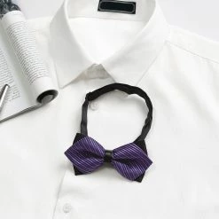 Allegra K Men's Striped Pre-tied Bow Ties Neck Adjustable Bowties Pointed Wedding Bow Tie Accessories 43 Allegra K Men's Striped Pre-tied Bow Ties Neck Adjustable Bowties Pointed Wedding Bow Tie Accessories