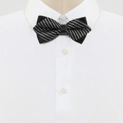 Allegra K Men's Striped Pre-tied Bow Ties Neck Adjustable Bowties Pointed Wedding Bow Tie Accessories 35 Allegra K Men's Striped Pre-tied Bow Ties Neck Adjustable Bowties Pointed Wedding Bow Tie Accessories