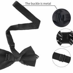 Allegra K Men's Striped Pre-tied Bow Ties Neck Adjustable Bowties Pointed Wedding Bow Tie Accessories 36 Allegra K Men's Striped Pre-tied Bow Ties Neck Adjustable Bowties Pointed Wedding Bow Tie Accessories