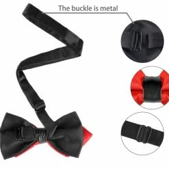 Allegra K Accessories Men's Pre-Tied Pointed Bow Ties Neck Strap Wedding Party Tuxedo Bowties