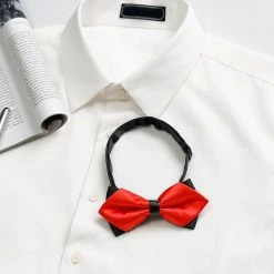 Allegra K Accessories Men's Pre-Tied Pointed Bow Ties Neck Strap Wedding Party Tuxedo Bowties