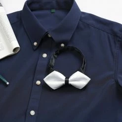 Allegra K Accessories Men's Pre-Tied Pointed Bow Ties Neck Strap Wedding Party Tuxedo Bowties