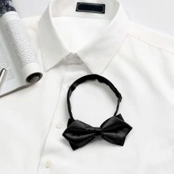 Allegra K Accessories Men's Pre-Tied Pointed Bow Ties Neck Strap Wedding Party Tuxedo Bowties