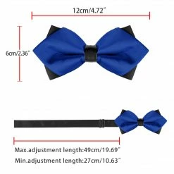 Allegra K Accessories Men's Pre-Tied Pointed Bow Ties Neck Strap Wedding Party Tuxedo Bowties
