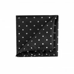 Allegra K Men's Self Folded Polka Dots Pocket Squares Handkerchiefs For Wedding Business Accessories