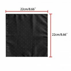 Allegra K Pocket Squares For Men Handkerchiefs Classic Silver Polka Dots Solid Color For Wedding Business Accessories