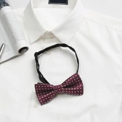 Allegra K Polka Dots Pre-Tied Bow Ties For Men Accessories