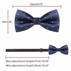 Allegra K Polka Dots Pre-Tied Bow Ties For Men Accessories