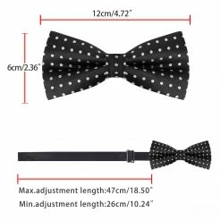 Allegra K Polka Dots Pre-Tied Bow Ties For Men Accessories