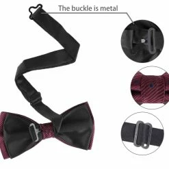 Allegra K Polka Dots Pre-Tied Bow Ties For Men Accessories