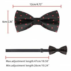 Allegra K Polka Dots Pre-Tied Bow Ties For Men Accessories