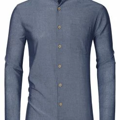 Allegra K Men Banded Collar Shirt Washed Cotton Long Sleeve Casual Button Down Shirts 56 Allegra K Men Banded Collar Shirt Washed Cotton Long Sleeve Casual Button Down Shirts