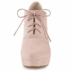 Allegra K Shoes Women's Platform Chunky Heel Lace Up Booties 58 Allegra K Shoes Women's Platform Chunky Heel Lace Up Booties