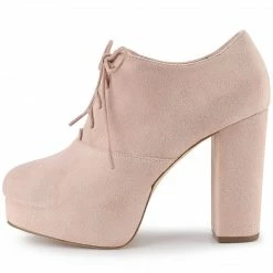 Allegra K Shoes Women's Platform Chunky Heel Lace Up Booties 63 Allegra K Shoes Women's Platform Chunky Heel Lace Up Booties