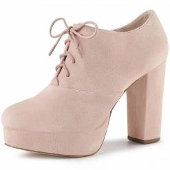 Allegra K Shoes Women's Platform Chunky Heel Lace Up Booties 57 Allegra K Shoes Women's Platform Chunky Heel Lace Up Booties