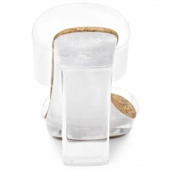 Allegra K Women's Platform Clear Heel Slide Sandals Shoes