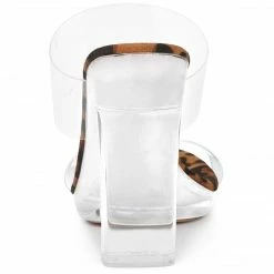 Allegra K Women's Platform Clear Heel Slide Sandals Shoes