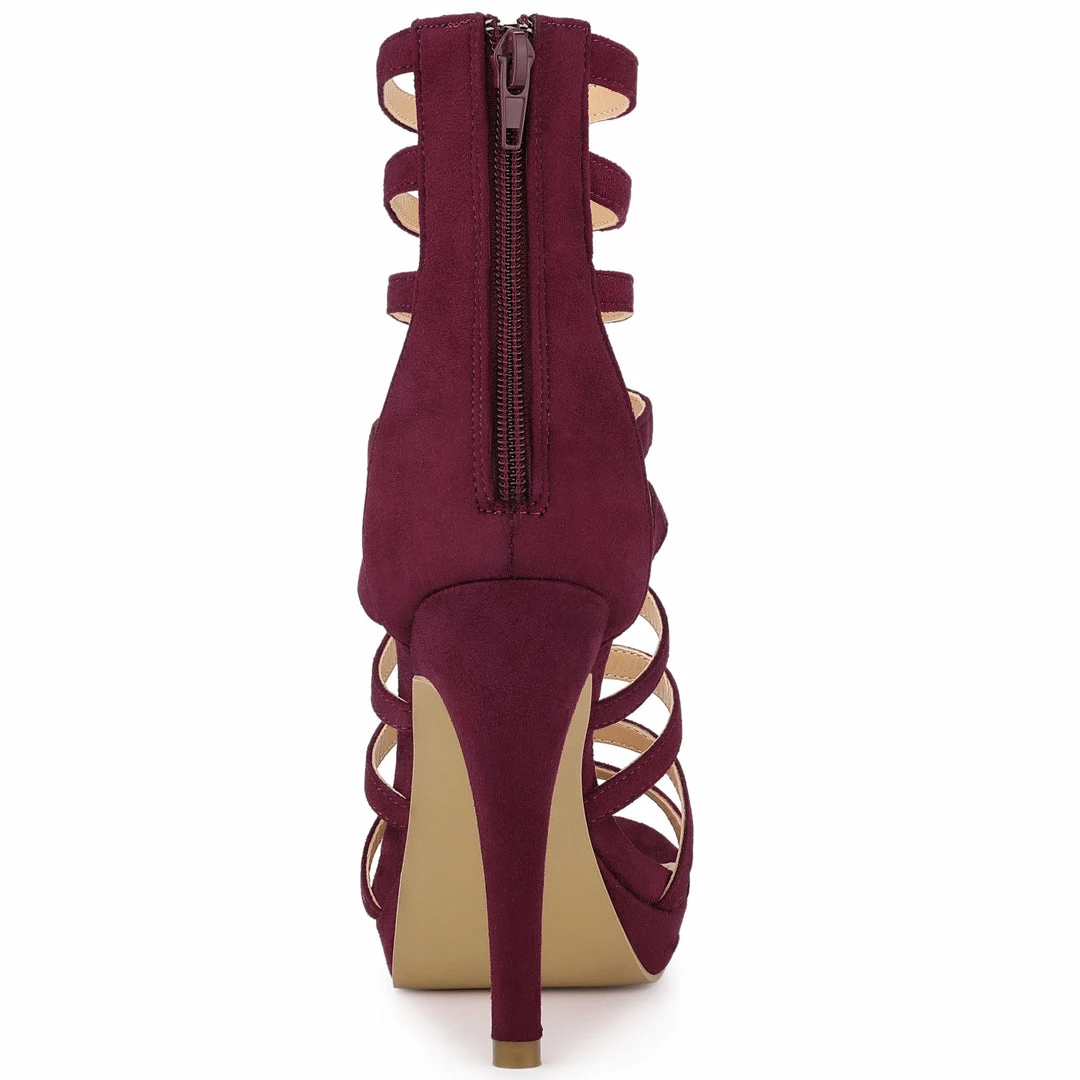 Allegra K Women's Strappy Heel Platform Stiletto Heels Sandals 13 Allegra K Women's Strappy Heel Platform Stiletto Heels Sandals