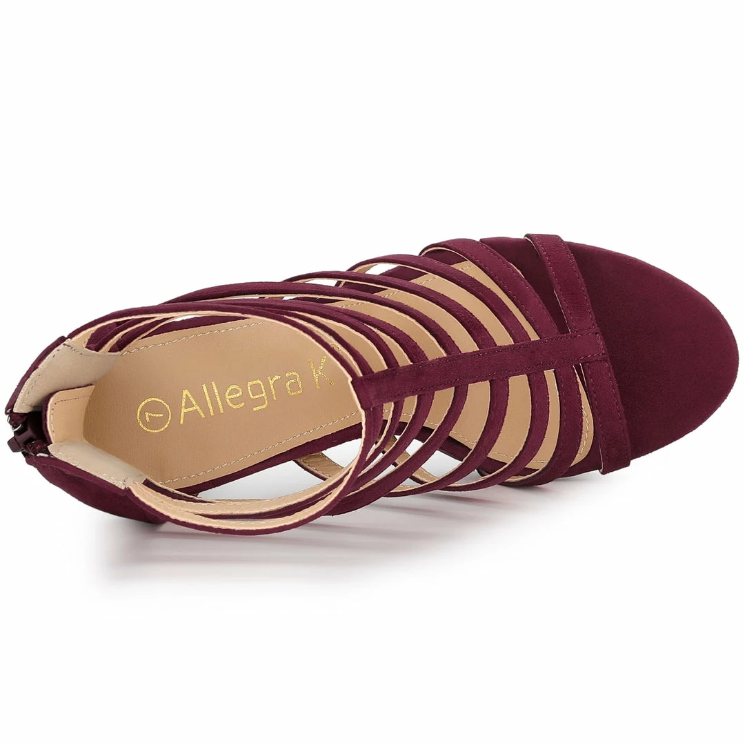 Allegra K Women's Strappy Heel Platform Stiletto Heels Sandals 14 Allegra K Women's Strappy Heel Platform Stiletto Heels Sandals