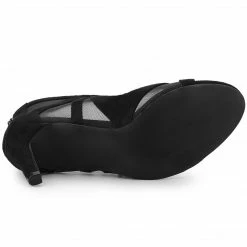 Allegra K Women's Mesh Open Toe Stiletto Strappy Heel Sandals Shoes