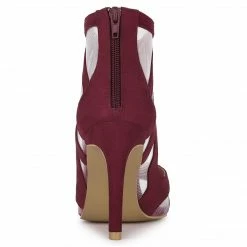 Allegra K Women's Mesh Open Toe Stiletto Strappy Heel Sandals Shoes